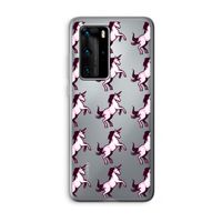 Musketon Unicorn: Huawei P40 Pro Transparant Hoesje