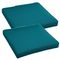 Set van 4x stuks stoelkussens voor binnen en buiten in de kleur emerald groen 40 x 40 x 4 cm