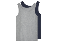 esmara 2 Kinder hemden (Grijs/donkerblauw, 146/152)