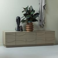 WOOOD TV-meubel 'Teo' Grenenhout, 180cm, kleur Mud