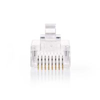 Nedis RJ45-Connector | RJ45 Pass Through | Solid UTP CAT5 | Recht | Verguld | 10 Stuks | PVC | Transparant | Doos - CCGB89330TP - thumbnail