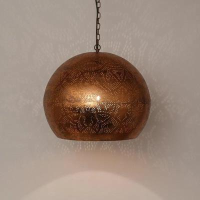 Oosterse hanglamp filigrain stijl open vintage koper 400mm