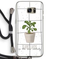 Kamerplant op vensterruit: Samsung Galaxy S7 Edge Transparant Hoesje met koord