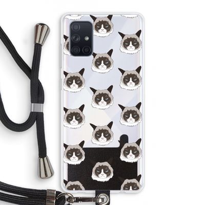 It's a Purrr Case: Samsung Galaxy A71 Transparant Hoesje met koord