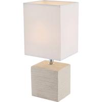 Globo Strakke tafellampGeri crème met witte kap - 21675