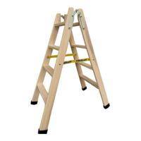 Opvouwbare ladder met 4 tredes Plabell Hout 114 x 31/48 cm