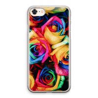 Neon bloemen: iPhone 8 Transparant Hoesje