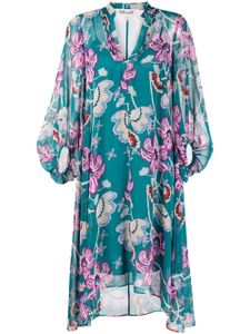 DVF Diane von Furstenberg robe en chiffon à imprimé graphique - Vert