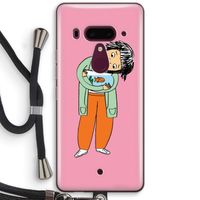 Visknuffel: HTC U12+ Transparant Hoesje met koord