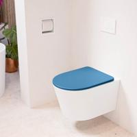 Wandcloset Mondiaz Lavie | Zonder spoelrand | Incl.Toiletzitting-Jeans | Keramiek | Talc (wit mat)