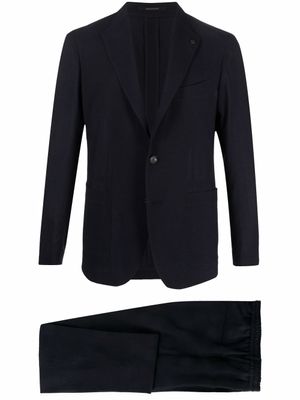 Tagliatore costume boutonné à revers crantés - Bleu