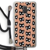 Kat: Samsung Galaxy A8 (2018) Transparant Hoesje met koord Kat: Samsung Galaxy A8 (2018) Transparant Hoesje met koord
