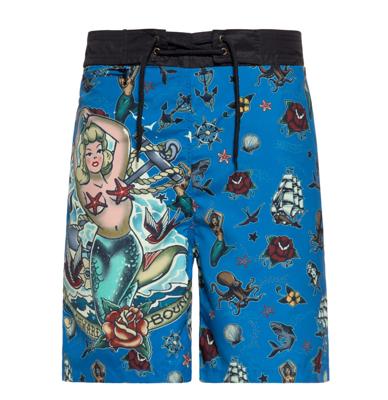 King Kerosin AOP Sailor Swim Short Navy-S