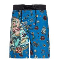 King Kerosin AOP Sailor Swim Short Navy-XXXL