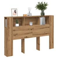 Hoofdbordkast 160x18,5x103,5 cm bewerkt hout artisanaal eiken