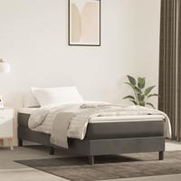 Pocketveringmatras 90x220x20 cm fluweel donkergrijs Pocketveringmatras 90x220x20 cm fluweel donkergrijs