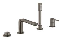 Badrandcombinatie GROHE Lineare New Viergats Hard Graphite Geborsteld