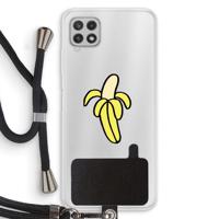 Banana: Samsung Galaxy A22 4G Transparant Hoesje met koord