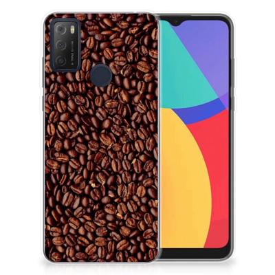 Alcatel 1S (2021) | Siliconen Case | Koffiebonen