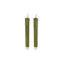 Kaars LED afstandsbediening groen set2