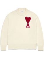 AMI Paris pull Ami de Coeur en maille intarsia - Blanc - thumbnail