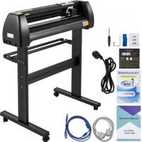 VEVOR Vinyl Snijplotter, 28" Snijplotter Machine, LCD Display Vinyl Cutter Plotter, Drie Verstelbare Knijprollen Vinylsnijder, Slogan Snijplotter met SignCut en SignMaster Software voor Design en Cut