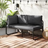 Tuin Lounge Sofa Lounge Meubels Buiten Tuinsofa met Kussens 2-Zits Tuinlounge Tuinmeubels Grijs