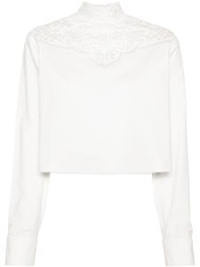 Philosophy Di Lorenzo Serafini blouse en coton à broderies anglaises - Blanc