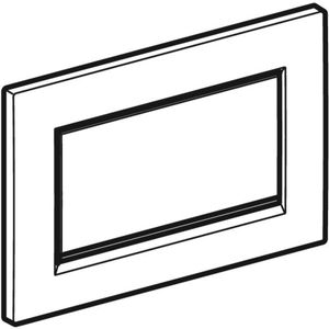 Geberit Sigma30 bedieningplaat met frontbediening voor toilet 24.6x16.4cm wit / glans verchroomd / wit 115893KJ1