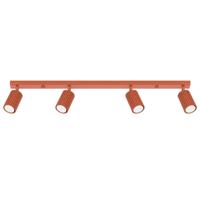 Plafondlamp KARBON 4L rood oker