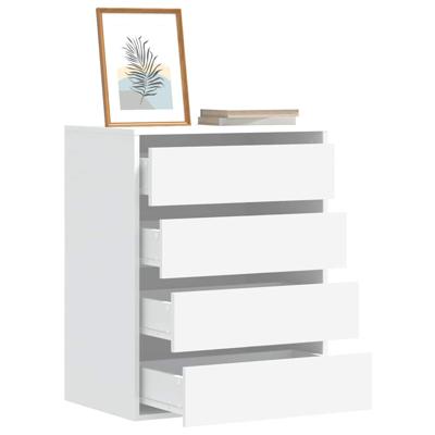 Ladekast 60x41x76 cm bewerkt hout wit