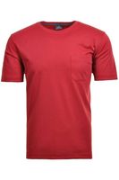 RAGMAN Softknit Regular Fit T-Shirt ronde hals aardbei, Effen