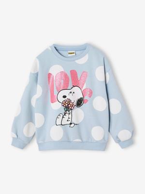 Sweat Peanuts® SNOOPY meisjestrui met grote stippen hemelsblauw