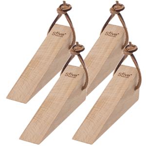 5five Deurwig - 8x stuks - deurstoppers - hout - 12 cm - deurstoppers