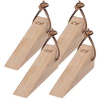 5five Deurwig - 8x stuks - deurstoppers - hout - 12 cm - deurstoppers
