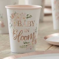 Floral Baby In Bloom Bekers (8st) - thumbnail