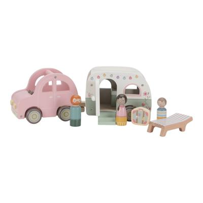 Little Dutch houten auto met caravan