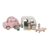 Little Dutch houten auto met caravan Little Dutch houten auto met caravan