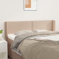Hoofdbord met randen 147x16x78/88 cm kunstleer cappuccinokleur