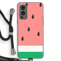 Watermeloen: OnePlus Nord 2 5G Transparant Hoesje met koord