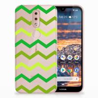 Nokia 4.2 | TPU bumper | Zigzag Groen