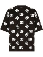 Dolce & Gabbana t-shirt en coton à logo DG - Noir