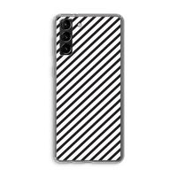 Strepen zwart-wit: Samsung Galaxy S21 Plus Transparant Hoesje Strepen zwart-wit: Samsung Galaxy S21 Plus Transparant Hoesje