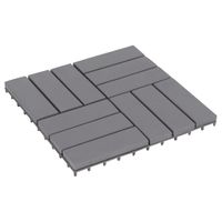 VidaXL Terrastegels 10 st 30x30 cm massief acaciahout greywash