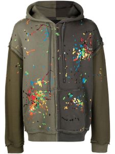 Mostly Heard Rarely Seen hoodie à broderies Spliced Paint - Vert