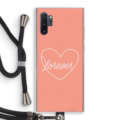 Forever heart: Samsung Galaxy Note 10 Plus Transparant Hoesje met koord