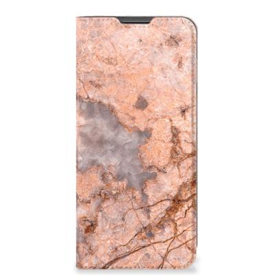 Motorola Moto G22 | Standcase | Marmer Oranje