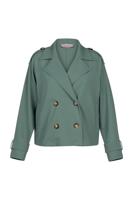 Cato bonded trenchcoat - dark sage green - 13541