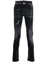 Philipp Plein jean skinny à effet usé - Noir