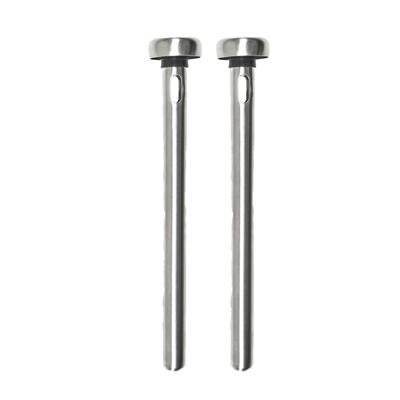 Wijnkoeler stick met schenktuit - 2x - RVS - 22 cm - koelstaaf - wijnfles koeler - wijstopper